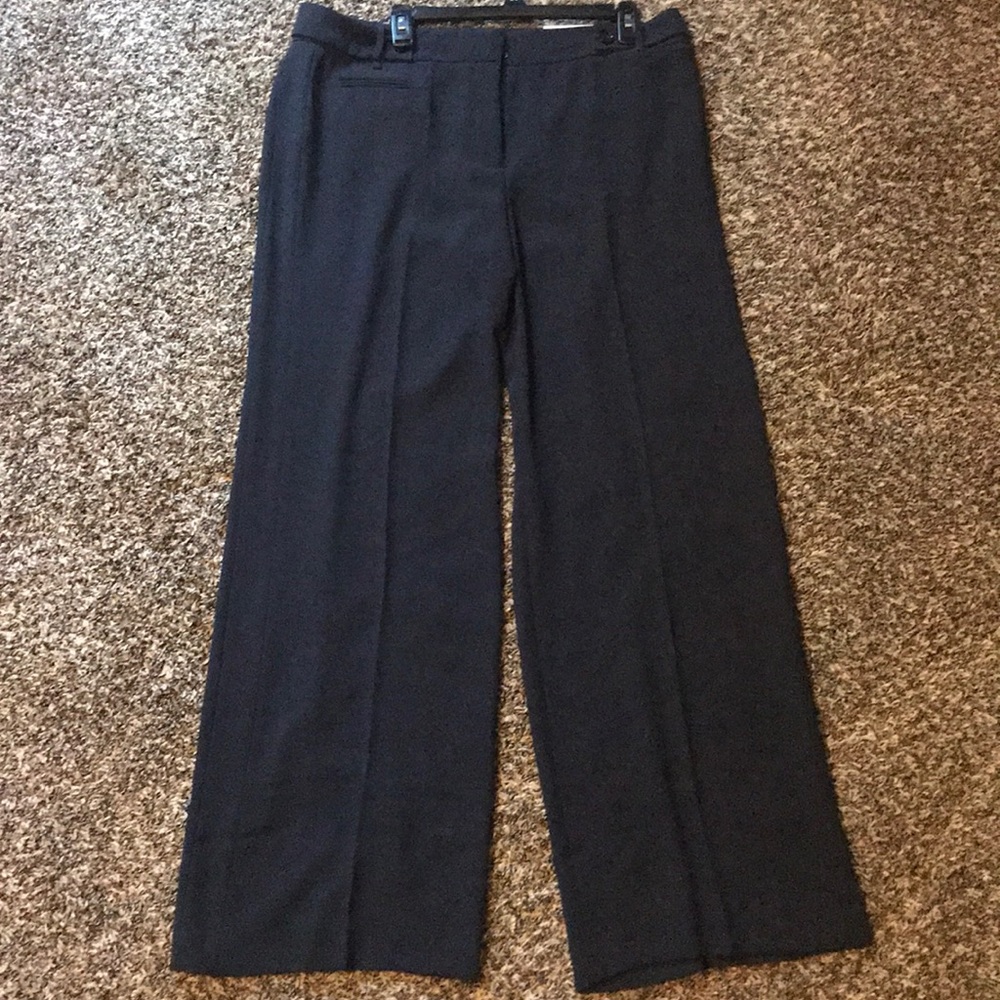 Loft navy blue wide leg trouser